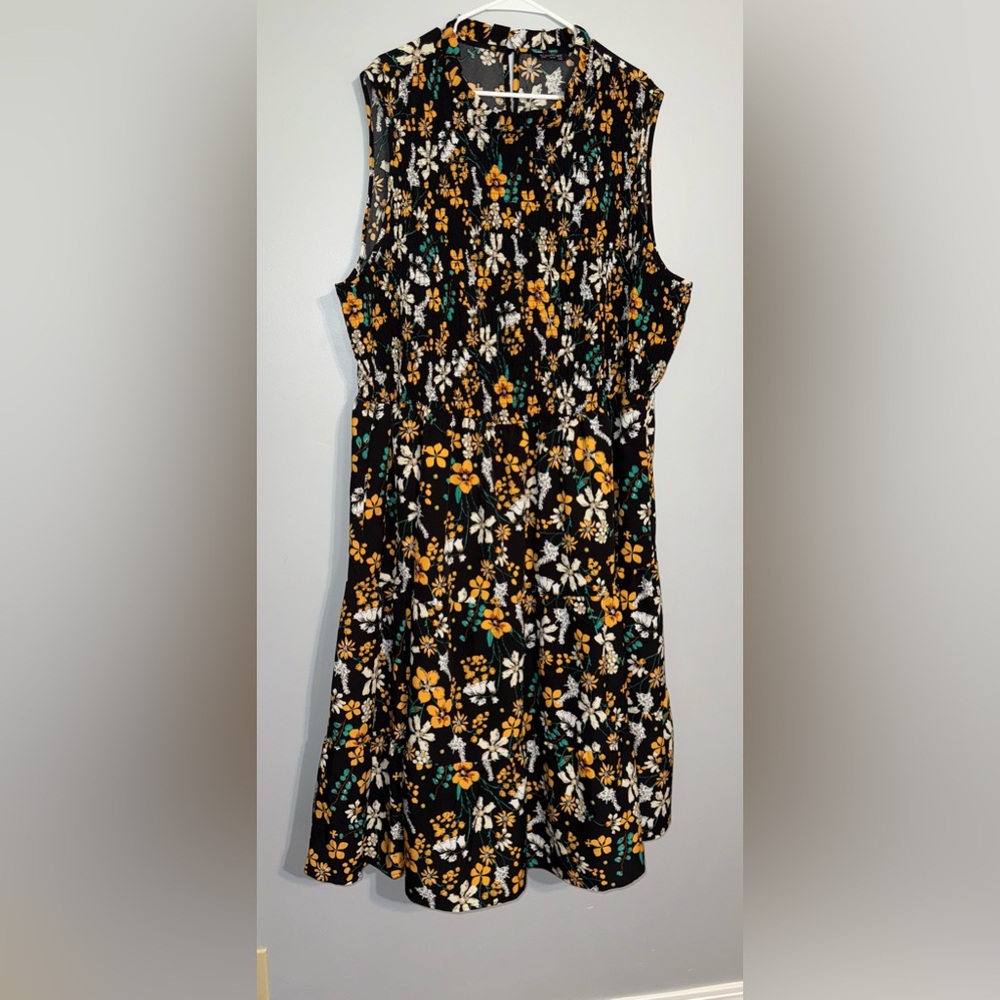 BloomChic size 28 high neck smock front tank dress